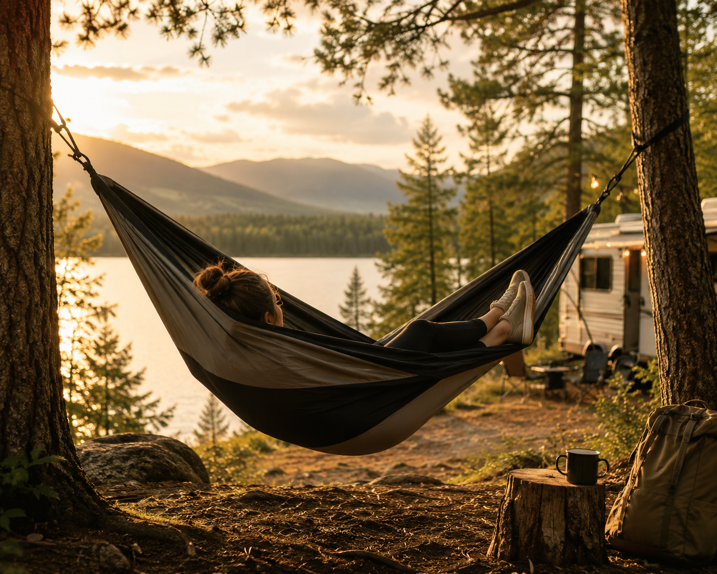 Hamac de camping extérieur portable